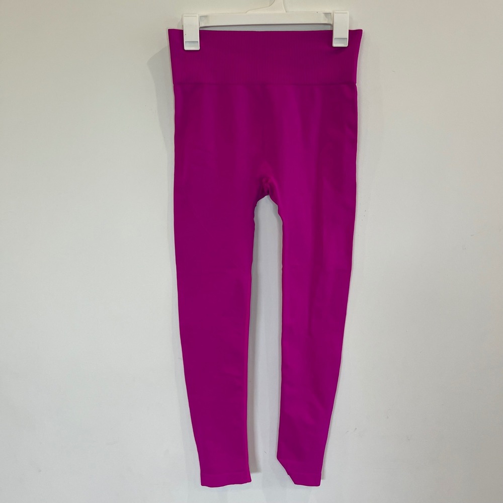 Lemon Fashion Pink Seamless High Waisted Leggings L XL Magenta Activewear